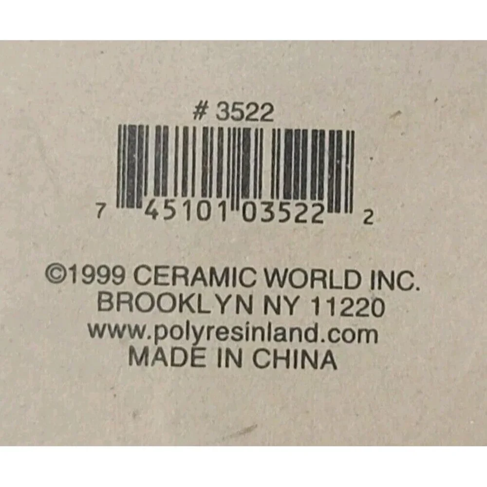 Ceramic World Poly Resin Land Dog Magnets Heart Shaped Vintage 1999 Brand New